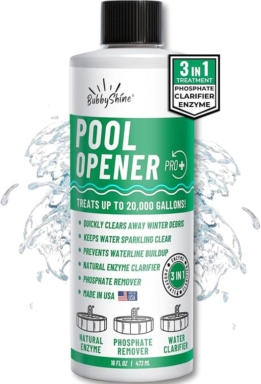 3in1 Pool Start Up - 20,000 Gallon Pool Opening Kit For Above Ground Pool, Pool Opening Kit for Inground Pools, Pool Starter Kit, Salt Water & Chlorine Compatible Pool Chemicals