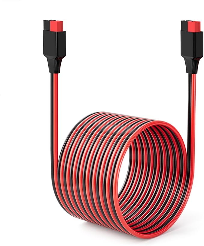 ELFCULB 12AWG Anderson Extension Cable 100FT for Portable Power Station Solar Generator Solar Panel