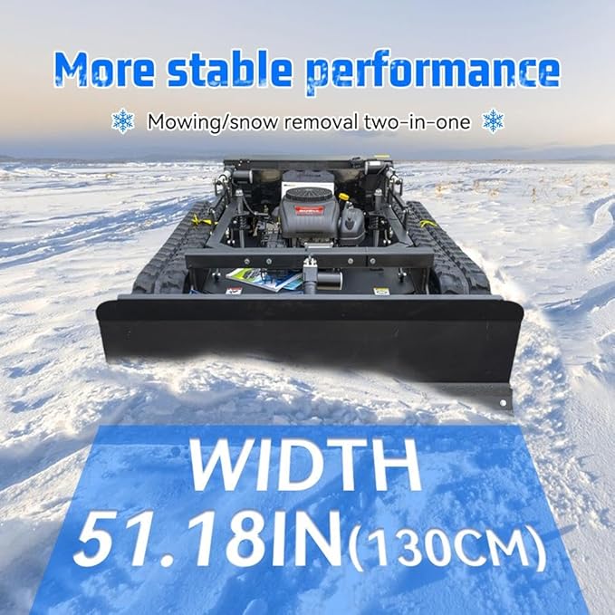Lawn Mower, Remote Control Lawn, Small Crawler,22HP Gas Engine,Oil-Electric Hybrid Drive Lawn Mowing and Weed Whacker, All Terrain Grass Cutter Yard Mower, 65° Climbing (SKD-608-90TXC)