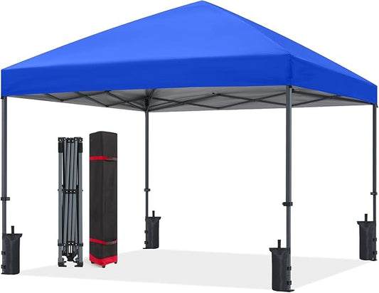 ABCCANOPY Pop Up Canopy - Outdoor Patio Portable Canopy Tent Heavy Duty for Backyard and Deck with 4 Sandbags(Royal Blue, 12x12)