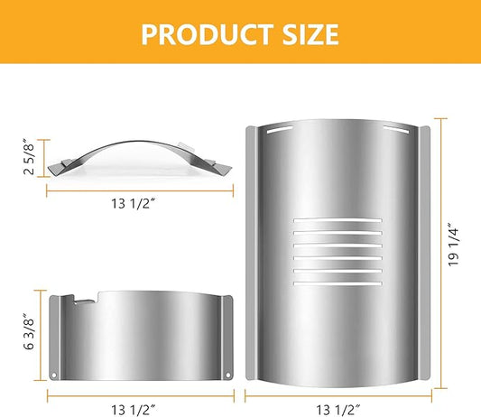 Flame Broiler Kit for Pit Boss Sportsman/Navigator 540/500/550 Series Smoker Grill,Heat Diffuser Compatible with Pit Boss Replacement Parts PB500NX PB500SP PB550G,Includes Main Plate and Slide Cover