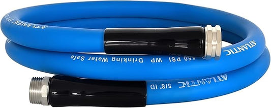 Atlantic RV Drinking Water Safe Hose 6 ft Short Garden Hose Extension: Lead, BPA, Phthalate-Free, and PVC-Free.