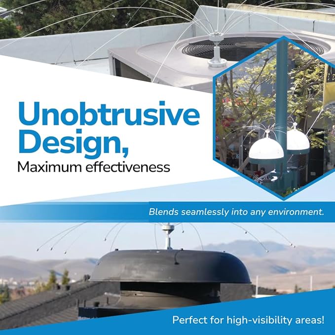 Bird Barrier Daddi Long Legs 4 Ft | Scare Birds Away with Innovative Bird Spider Design | Bird Deterrent for Outside | Easy Installation on Roofs, Boats & HVAC Units | Durable Stainless | Made in USA