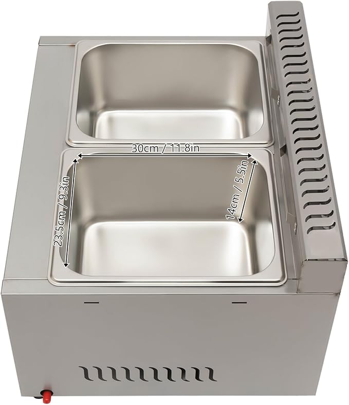 Propane LPG Gas Deep Fryer 2 Burners Commercial Countertop Deep Gas Fryer Natural Gas Food Warmer Stainless Steel 6L ×2 for French Fries Restaurant Home Kitchen, without Baskets (US Stock)