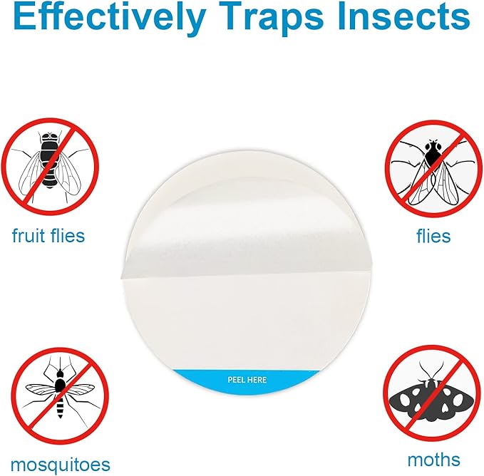 12 Pack Replacement Glue Boards 3.4 Inches Refill Sticky Glue Pads for DynaTrap DT152 and Katchy Duo Indoor Insect Fly Mosquito Trap Bug Catcher Mosqusito Lamp