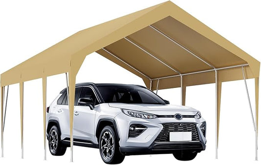 12 X 20FT Heavy Duty Carport, Portable Garage Shelter, Portable Car Tent Garage Waterproof UV-Resistant for Car, Truck