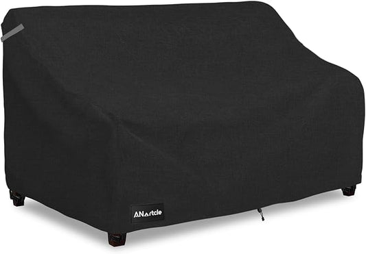 3-Seater Patio Sofa Cover,85W x 37D x 35H Inches Outdoor Couch Cover,100% Waterproof Heavy Duty Patio Sofa Covers,Patio Furniture Covers,Black