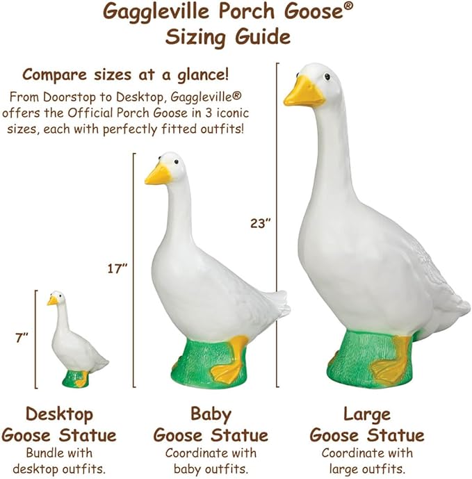 Fox Valley Traders Gaggleville All Seasons Goose Outfit Bundle - Includes 7 Seasonal Outfits, Fits Large 23" H Statue
