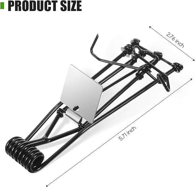 Mole Trap Gopher Trap Outdoor Metal Tactical Rat Vole Traps, Outdoor Reusable Gopher Killer Keep Moles Out of Yard Lawn Garden, Pack of 6, Black