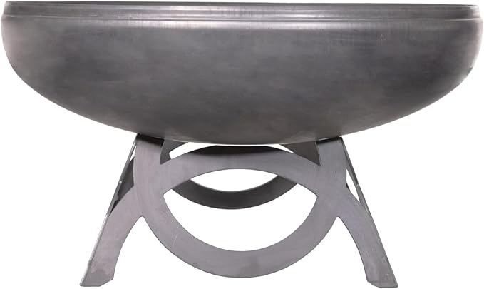Liberty Fire Pit – Ohio Flame Wood Burning Outdoor Fire Pit - 36" Diameter with Curved Base (Made in USA)