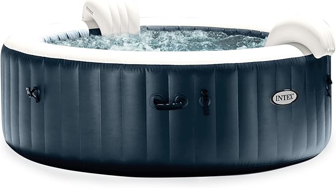 Intex PureSpa Plus 6 Person Portable Inflatable Hot Tub Bubble Jet Spa with 6 Type S1 PureSpa Easy Set Pool Filter Replacement Cartridges