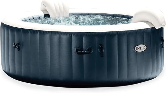 Intex PureSpa Plus 6 Person Portable Inflatable Hot Tub Bubble Jet Spa with 6 Type S1 PureSpa Easy Set Pool Filter Replacement Cartridges