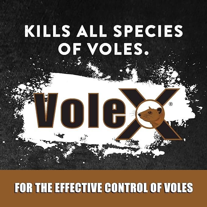 VoleX - Effective Against All Species of Voles. Safe for Use Around People, Pets, Livestock, and Wildlife (3 pounds)