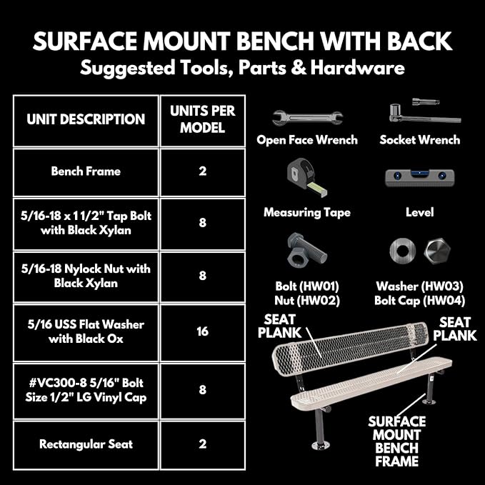 COATEDOUTDOORFURNITURE Coated Outdoor Furniture Heavy-Duty Outdoor Bench Thermoplastic Coated, Punched Steel, Commercial-Grade Seating, Made in America (Surface with Back, 6 Ft, Orange)