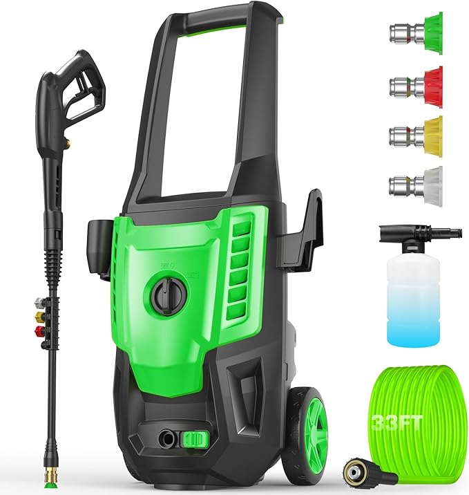 Professional Electric Pressure Washer 5000PSI, 4.0GPM Portable Power Washer with 4 QC Nozzles and Soap Bottle, Cleaner Machine for Cars/Home/Driveways/Patios/Decks/Fences
