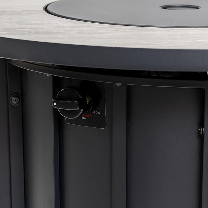 Propane Fire Pit Table, 30" Firepits for Outside, Gas Fire Pit for Outside Patio, Propane Fire Table with Ceramic Tabletop for Patio, Deck, 50000BTU, Tank Inside, Tank Not Included, Black