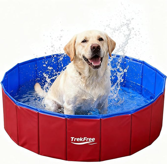 Foldable Pet Pool, 47" x 12" Dog Pool,Non-Slip Pet Bath Tub for Outdoor Backyard,Collapsible Dogs Swimming Pool for Pets