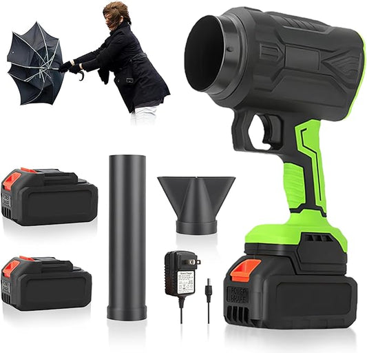 3 in 1 Leaf Blower Cordless with 2 * 3Ah Battery and Charger, 3 Speed Mode, Lightweight, 21V Battery Powered Electric Handheld Blower for Lawn Care, Blowing Leaves, Patio Cleaning, Dust, Snow