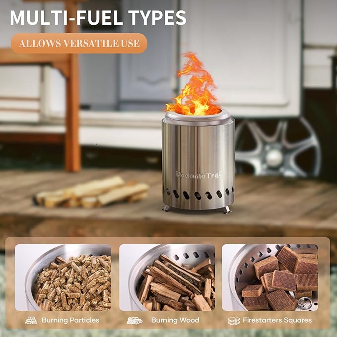 Tabel Top Fire Pit Mini, Portable Firepit Outdoor, 8.7 Inch Tabletop Firepit Stainless Steel