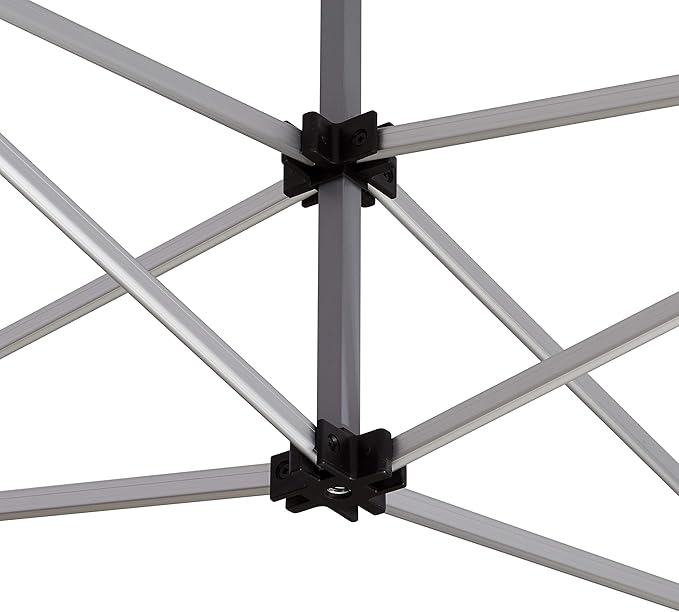 TOOLPORT 10x10 ft PES 700 Pop up Canopy Tent Economy Aluminium 1.3 in., incl. 2 Sidewalls with Panorama Windows, Dark Green