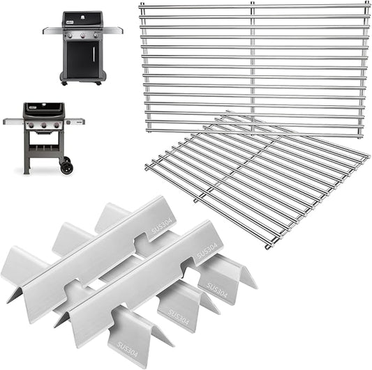 Grill Parts for Weber GS4 Spirit 2 Parts Spirit II/I 300 SER E310 S310 E320 S320, 304 Stainless Steel Flavorizer Bars 7636 67046 69797&7638 65906 Grill Grates for Weber GS4 Spirit II Replacement Parts