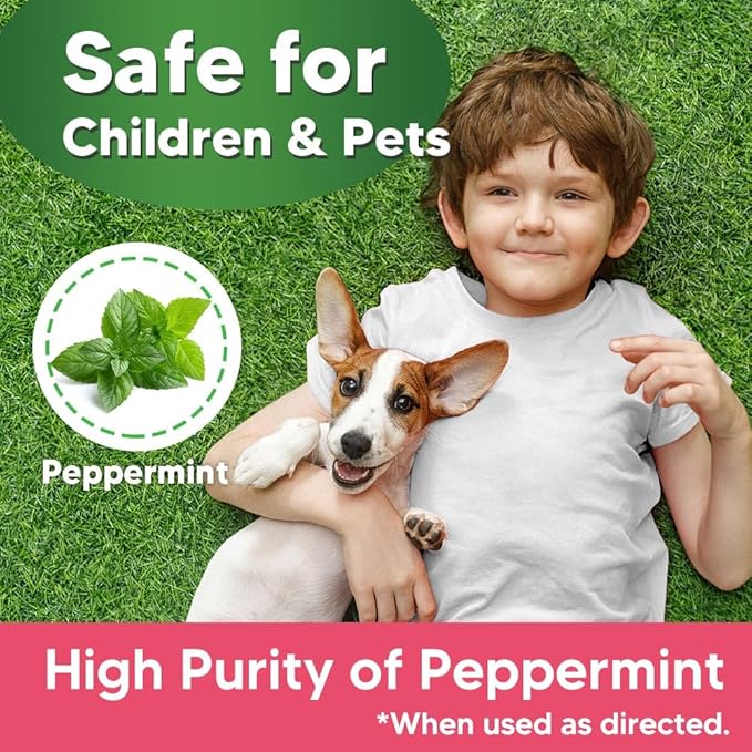 Squirrel Repellent Outdoor, Peppermint Chipmunk Repellent for Garden, Attic, Bird Feeders, Car Engines – Long-Lasting Safe Protection- 8 Packs