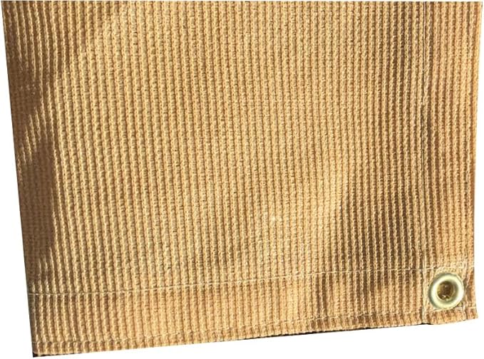 XTARPS - 6 ft. x 8 ft. - 7 OZ Premium 90% Shade Cloth, Shade Sail, Sun Shade (Tan Color)