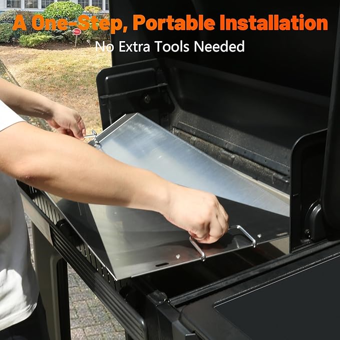 Drip Tray Heat Baffle Replacement for Traeger Woodridge pellet Grill TFB86MLH ,Stainless Steel Grill Grease Drip Pan Compatible With Traeger Drip Tray Liner BAC818 for Traeger Grills Accessories