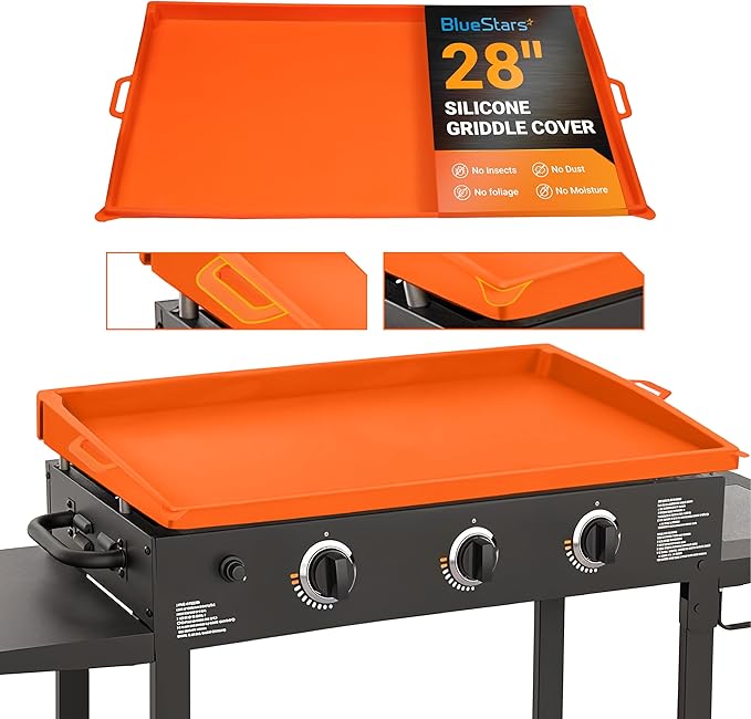 28" Upgraded Silicone Griddle Cover Mat for Blackstone 28" Inch Grill | EasyGrip Feature, Heavy-Duty Food-Grade Protection | Keep Your Grill Clean & Rust-Free All Season