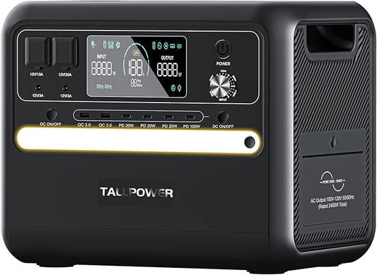 2400W Portable Power Station, 2160Wh Ultra-Large Capacity, LiFePO4 Battery 6 AC Outlets, Solar Charging, Suitable for Home Disaster Preparedness, Outdoor Camping, and RV Travel(2400W Power Station)