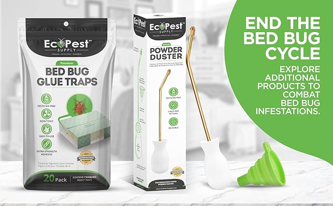 Bed Bug Interceptors – 8 Pack | Bed Bug Blocker (XL) Interceptor Traps | Extra Large Insect Trap, Monitor, and Detector for Bed Legs (White)