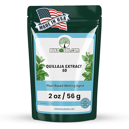 BuildASoil Quillaja Saponaria Extract Powder 60% (2 oz) – Natural Root Growth Booster for Plants