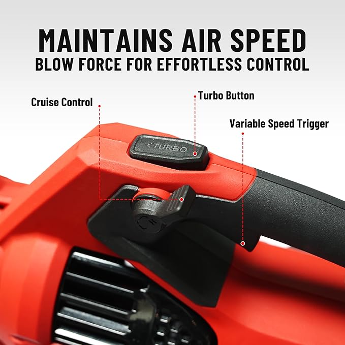 DCK 58V Cordless Leaf Blower, Power Variable-Speed, Brushless, 770 CFM, Electric Leaf Blower with 4Ah Battery and 5A Charger for Lawn Care, Yard, Outside(KDLB58211BDM)