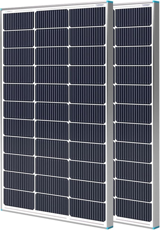 Renogy Solar Panels 200 Watt N-Type 16BB, 2PCS 100 Watt Solar Panel 12V 25% High-Efficiency, 200W Solar Panel for RV Marine Rooftop Farm Battery and Other Off-Grid Applications