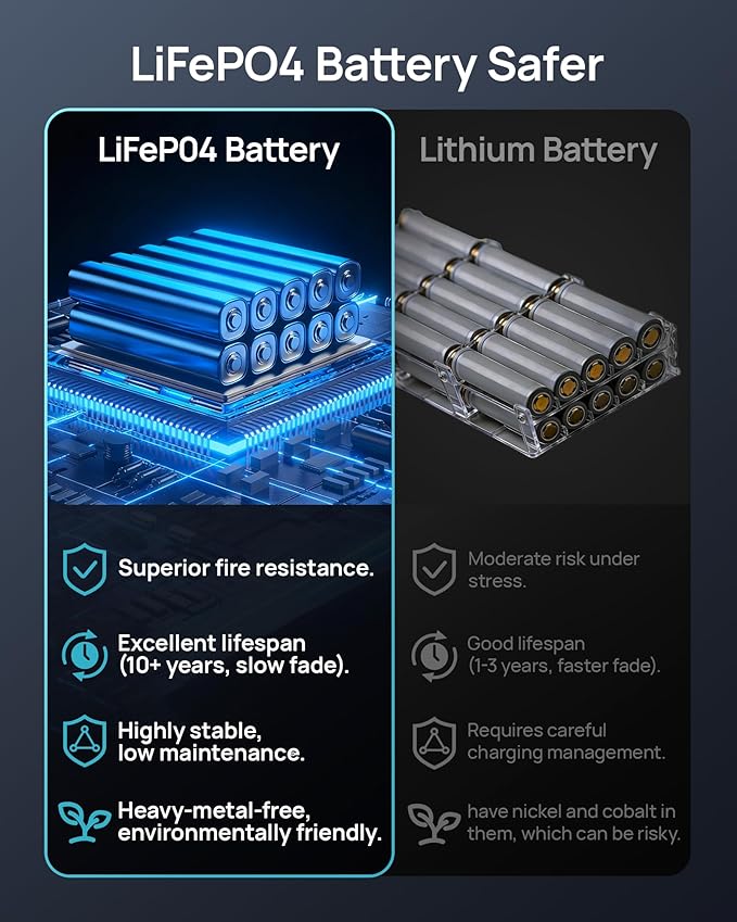 Portable Power Station 600W (1200W Surge) with 100W Solar Panel, 576Wh LiFePO4 Battery, 100W USB-C PD, 9-Port Solar Generator for Home Emergency, Camping, RV Off-Grid Power