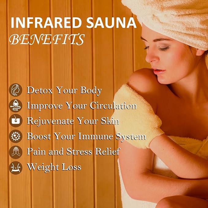 2024 Upgrade 2 Person Sauna, Low EMF 6 Heating Plate Infrared Physical Therapy Wooden Dry Steam Sauna with MP3 Auxiliary Connection, Dual Controls, Iron Shirt Wall Plate, Home Spa Day Use, Gift