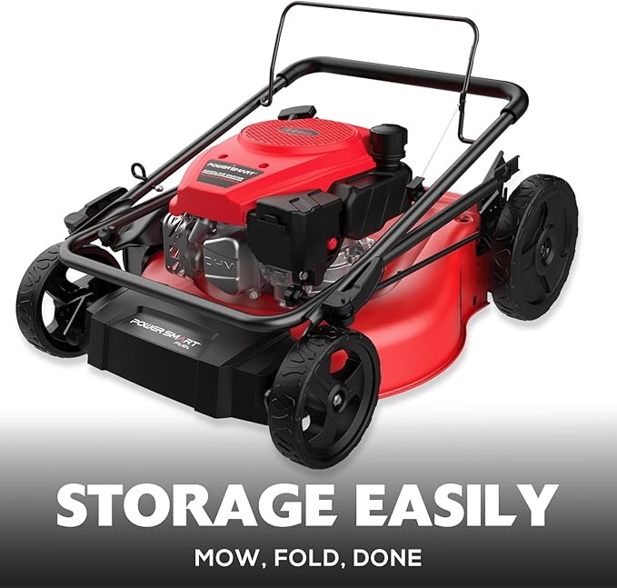 PowerSmart Gas Lawn Mower 21-Inch 144cc OHV Engine 2-in-1 Push Mower with Bagging