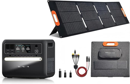 2400W Portable Power Station, 2160Wh LFP Battery Backup 6 2600W AC Outlets (4800W Power Lifting), 20-Year Lifespan, Solar Generator for Camping, Off-grid (2400W+200W Solar Panel)