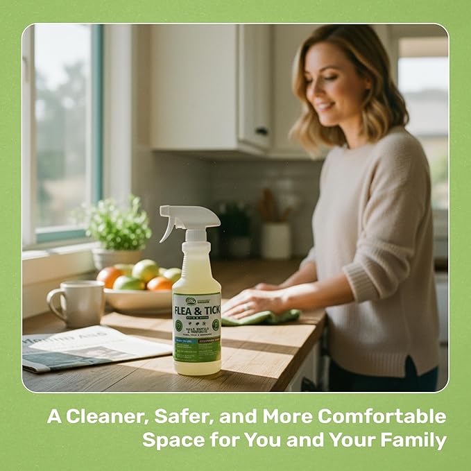 Mosquito Magician Indoor and Outdoor Spray - Use for Carpet, Furniture, Bedding, Couches & Pets – Plant-Sourced with Essential Oil – Cedarwood, 16 OZ
