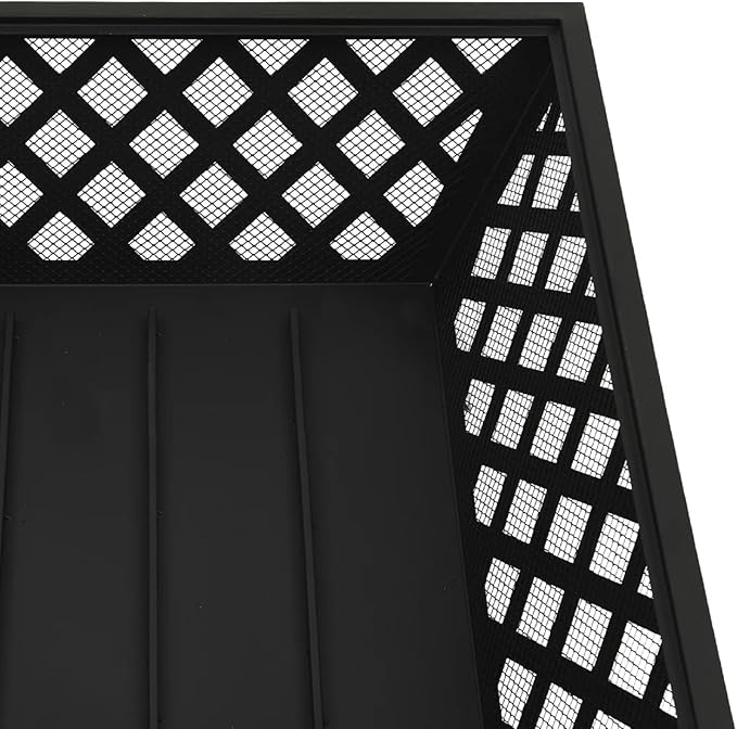 Zateety Fire Pit with Mesh Cover & Poker - 25.2" Fire Pits for Outside Wood Burning, Strong Thermal Conductivity Steel Firepit, Portable Patio Outdoor Warming Fireplace for Backyard & Gardern