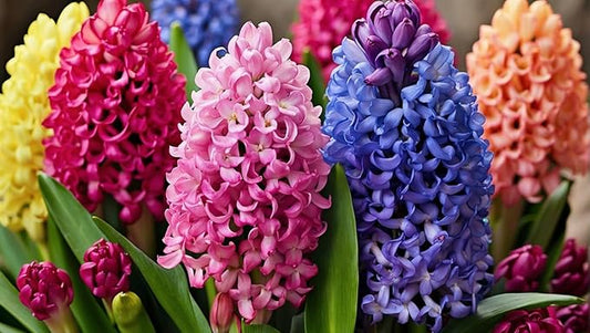 Rinbow Hyacinth Bulbs for Growing - Amazing Early Blooms with Vibrant Colors (4 Bulbs)