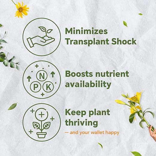 RichFarm Booster, Soil Condition Powder, Root Stimulator for Indoor or Outdoor Plant, Billion Microbes, Work with Any Fertilizer or Plant Food, Organic, Natural Plant Protector, 5 Pouch