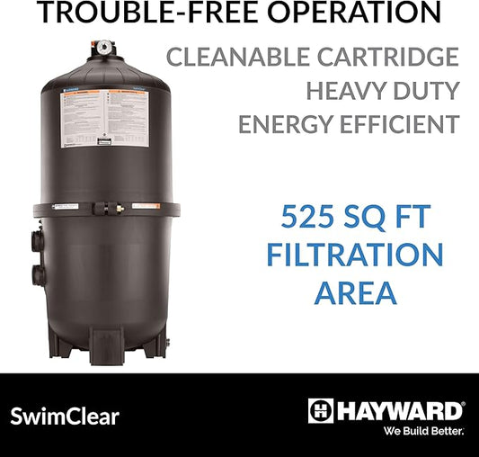 Hayward W3C5030 SwimClear Cartridge Pool Filter, 525 Sq. Ft.