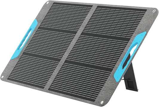 Renogy 100 Watt Solar Panel, N-Type 100W Portable Solar Panels w/Kickstands, Foladable 25% High Efficiency Solar Charger for Power Station, USB-A&Type-C Output, for Camping, RV, SUV, Off-Grid Outdoor