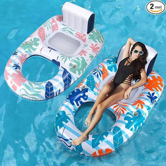 OOOPSIUN Inflatable Pool Floats Lounger Adult - Water Swimming Pool Float Lounge Raft for Pool Party Supplies/Beach/Lake/Tanning Floats