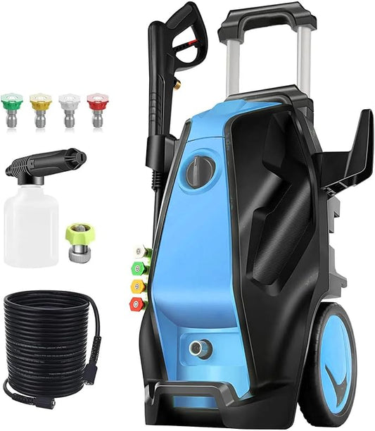 Imdot Pressure Cleaner, Heavy Duty Power Cleaner with Foam Cannon, 4 Nozzle Tips,33FT Hose and Soap Bottle for Home/Cars/Driveways/Patios/Decks/Fences