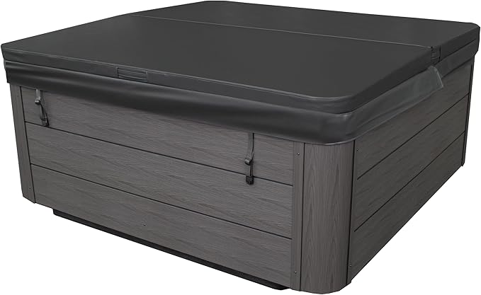 Surfaces Outdoor Hot Tub, Fits 4 Adults, 36 Jets, Double Lounger Seat Spa, Bluetooth, LED Lights, Cover Included, Wellness Tool, Aqualife by Strong Spas