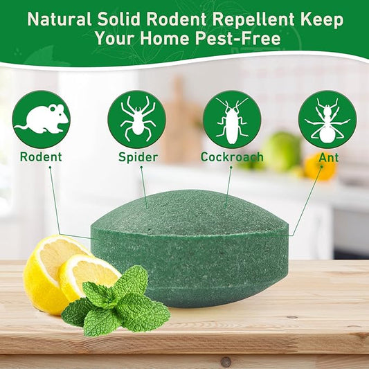 Mouse Rodent Repellent, 48 Pack Peppermint Oil for Mice, Mouse, Rats, Spider, Squirrel, Pest Control Indoor & Outdoor Use, Natural Deterrent Replace Trap Poisoning Family & Pet Safe Green