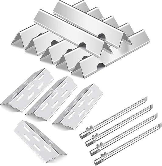 Flavorizer Bars,Heat Deflectors and Grill Burner for Weber Genesis II E-410, S-410, LX E-440, S-440 (304 Stainless Steel, 66030 * 7+ES/410 * 4+66790 * 4)
