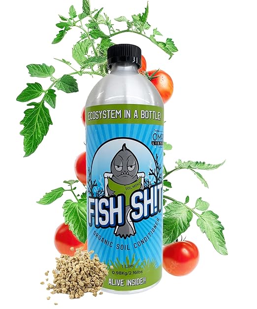 Fish Head Farms Organic Soil Conditioner for Yield and Flavor Enhancement. Improves Fertilizer Efficiency. Useful in Both Garden Soil and Hydroponics Applications (1 Liter with Oregon Spring Tomatoes)